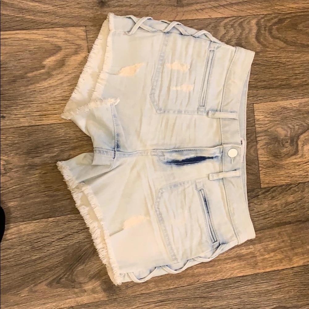 Light wash shorts